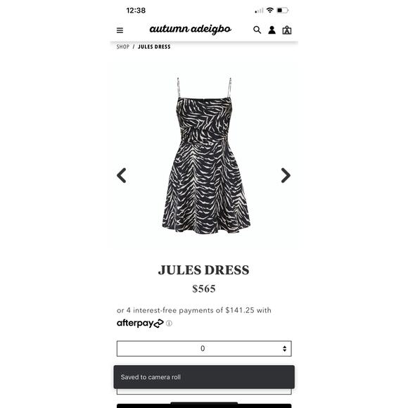 Autumn Adeigbo Jules Dress $565 size 0 (b42) - Picture 5 of 10